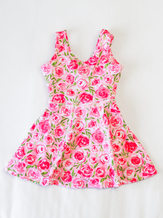 Tennis Dress - Covered in Roses (Size Down)