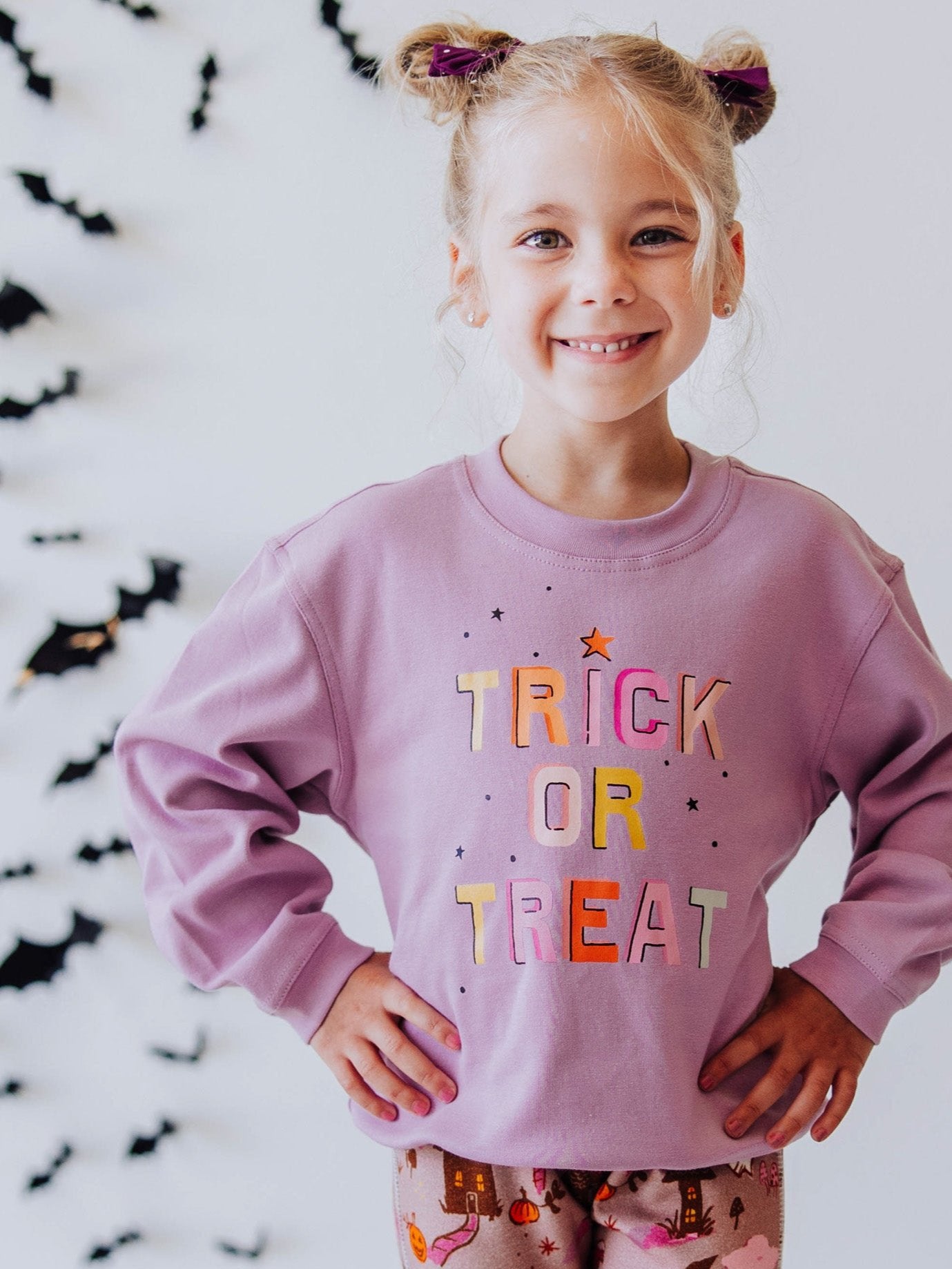 Warm Knit Sweatshirt - Trick or Treat Plum