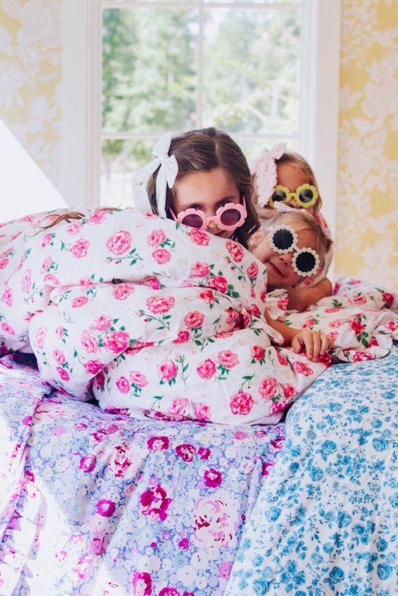 Duvet Cover + Sham(s) - Raspberry Roses