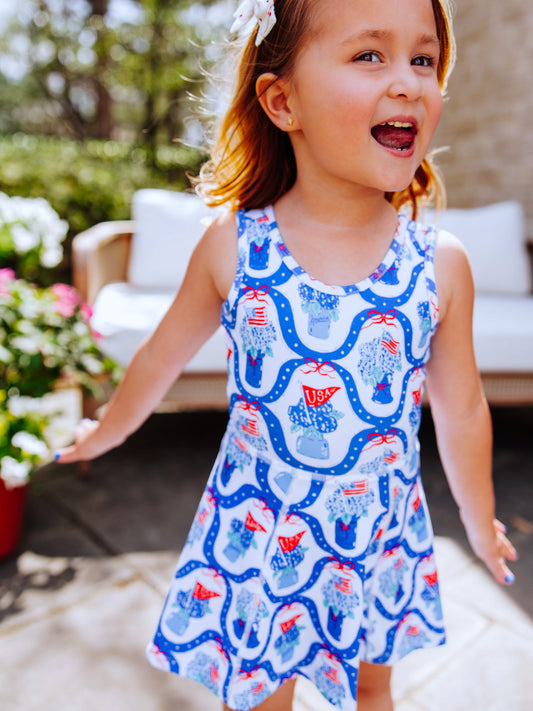 Tennis Dress - Star Spangled Banner (Size Down)