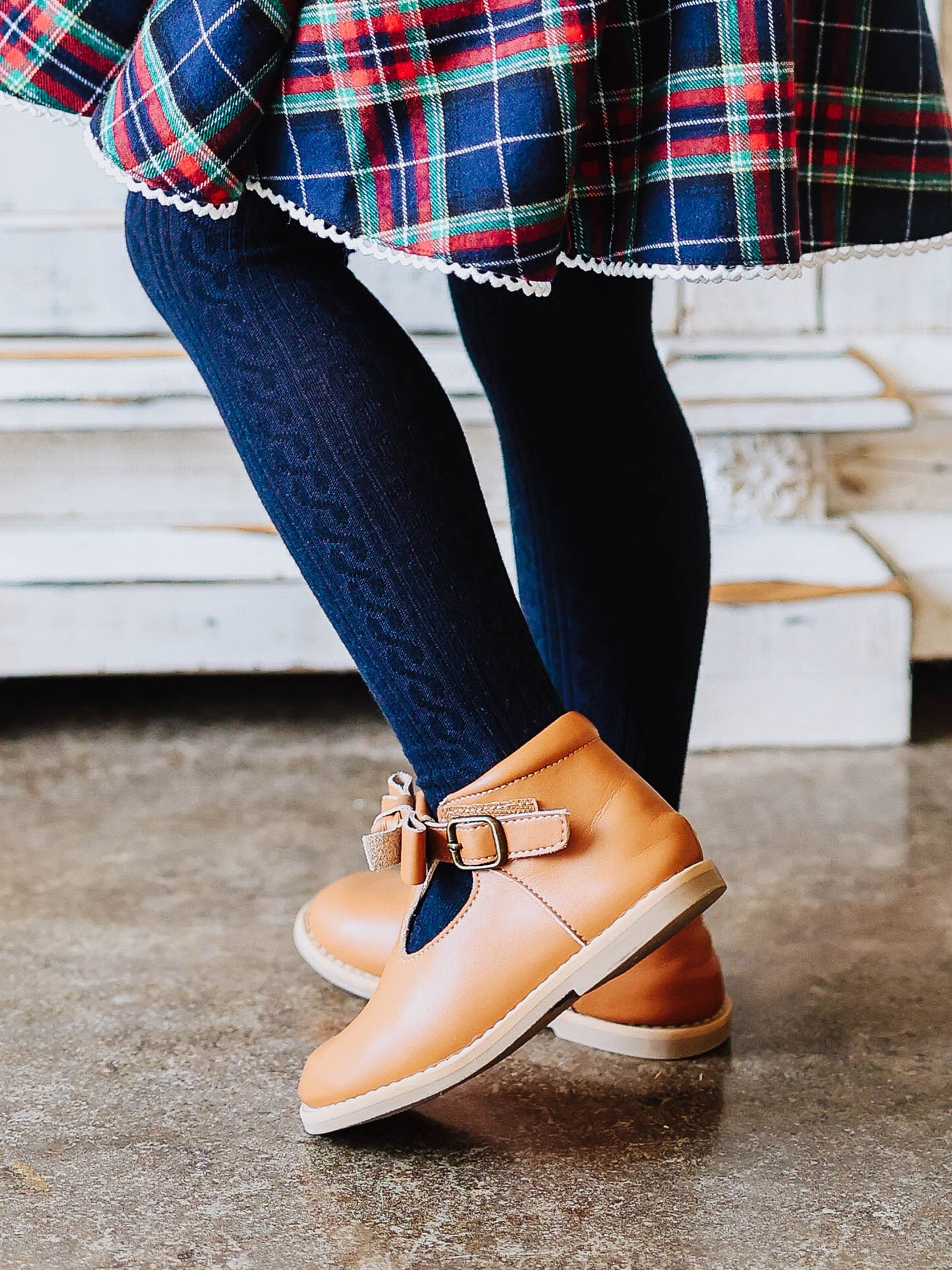 Buckle Strap Ankle Boot - Brown