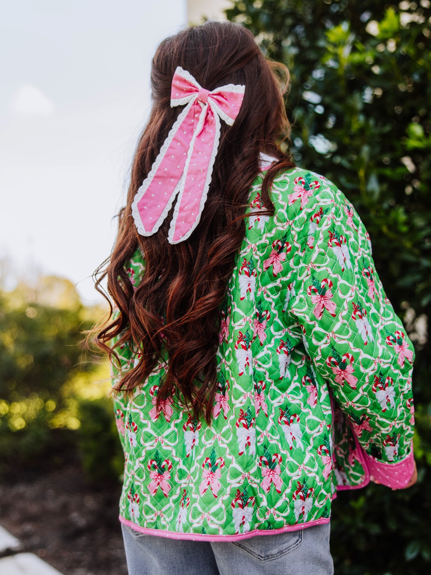 Large Long Tail Bow - Sweet Candy Dot