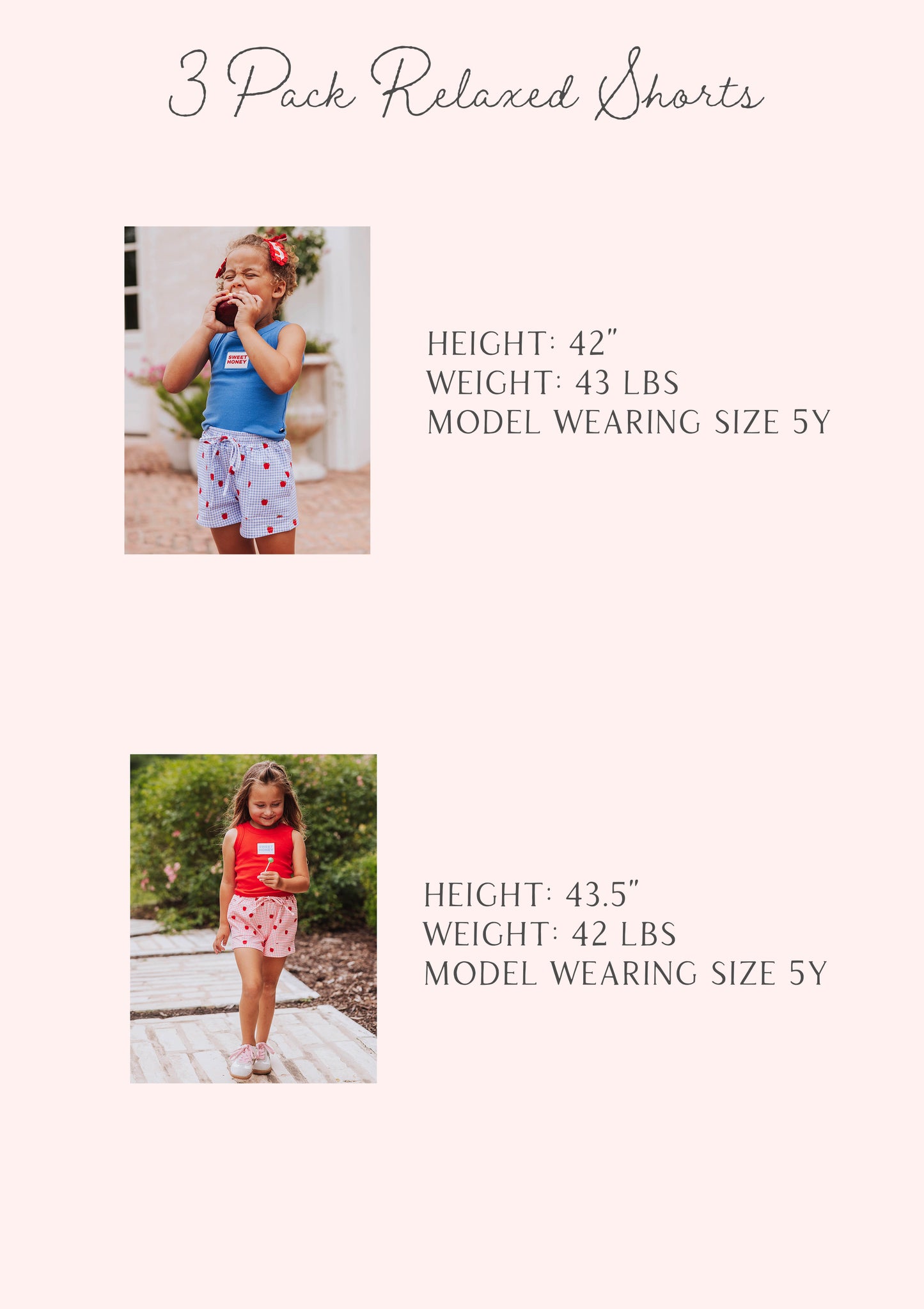 3 Pack Relaxed Shorts - All the Apples