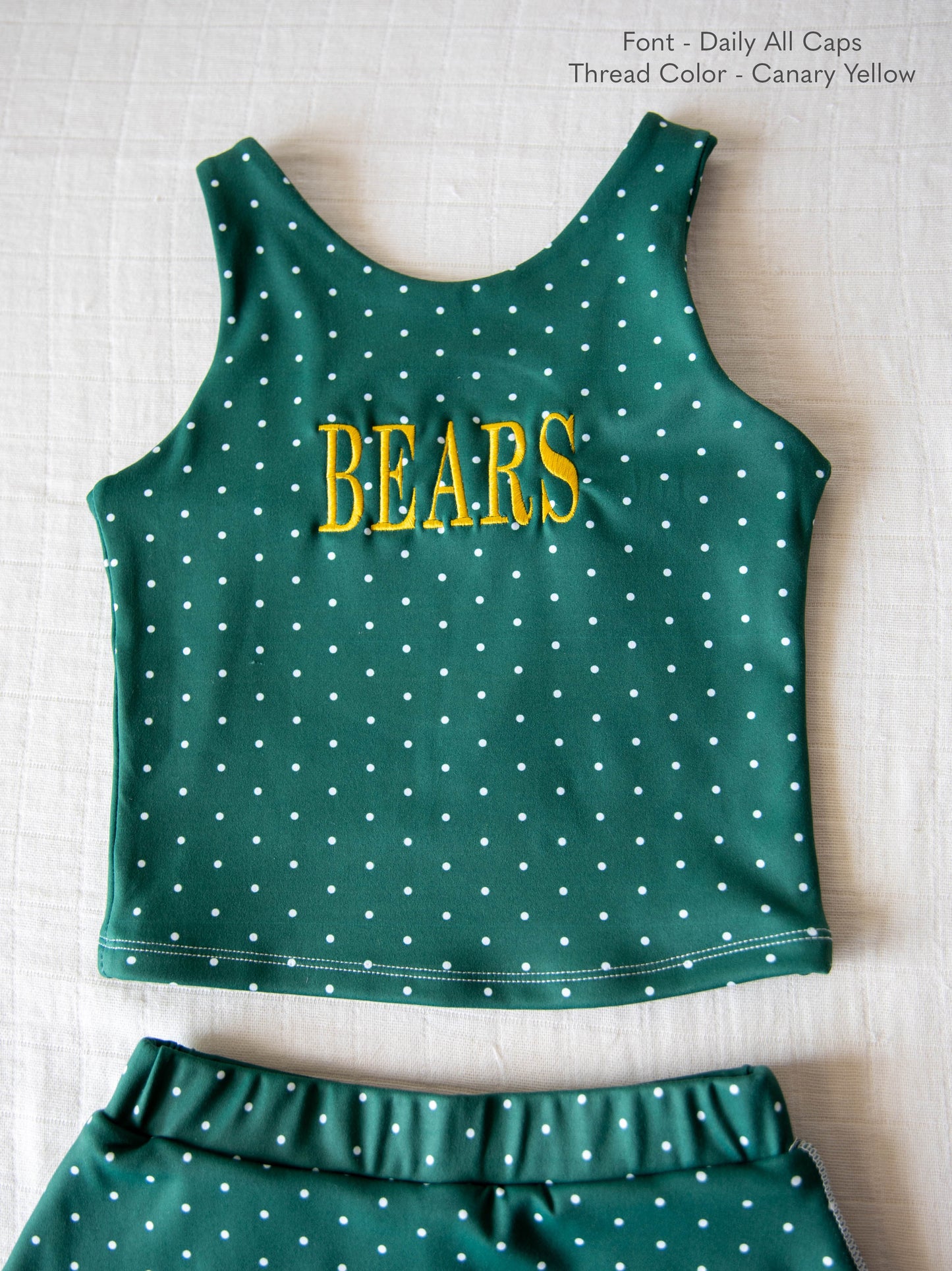 Active Skort Set - Deep Green Dot