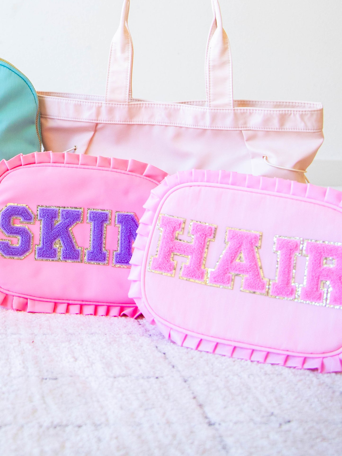 Different bags pictured with different patch sayings