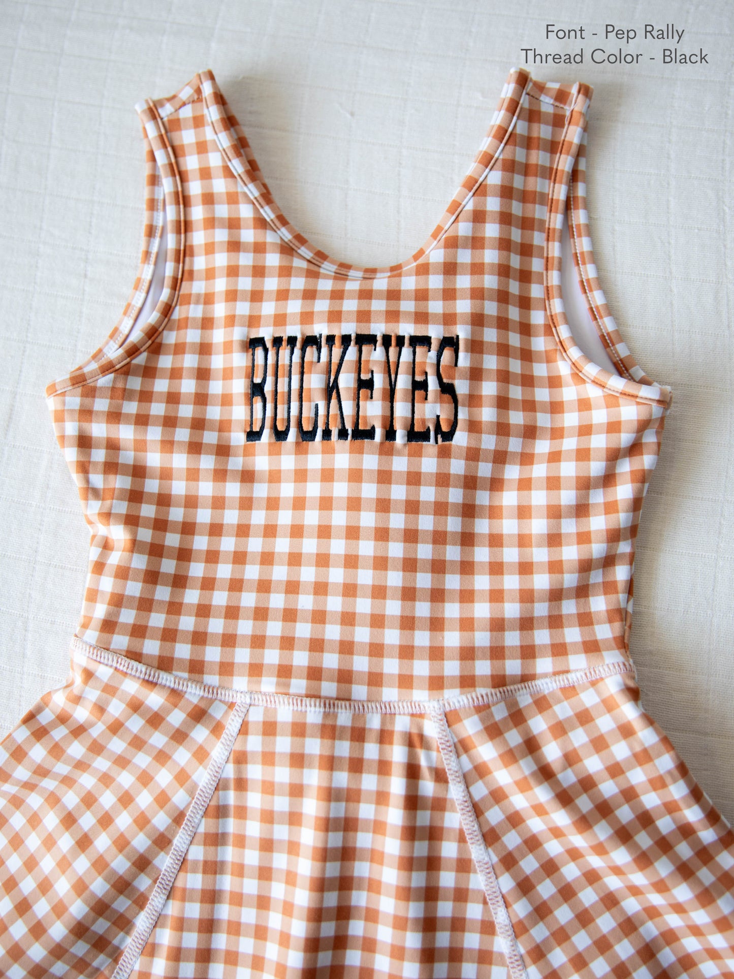 Tennis Dress - Burnt Orange Check