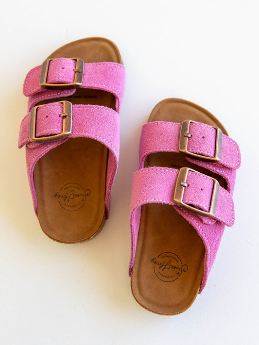 SweetHoney Suede Sandals - Light Magenta