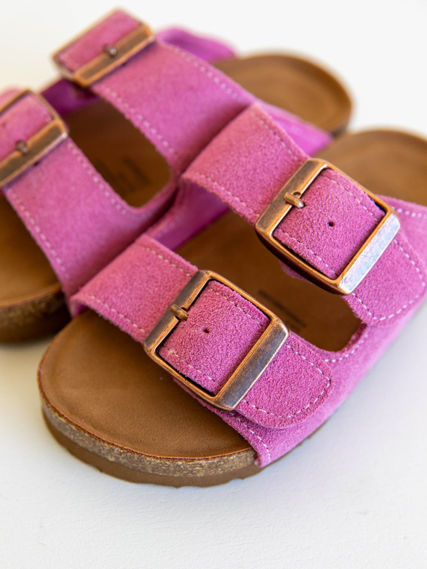 SweetHoney Suede Sandals - Light Magenta