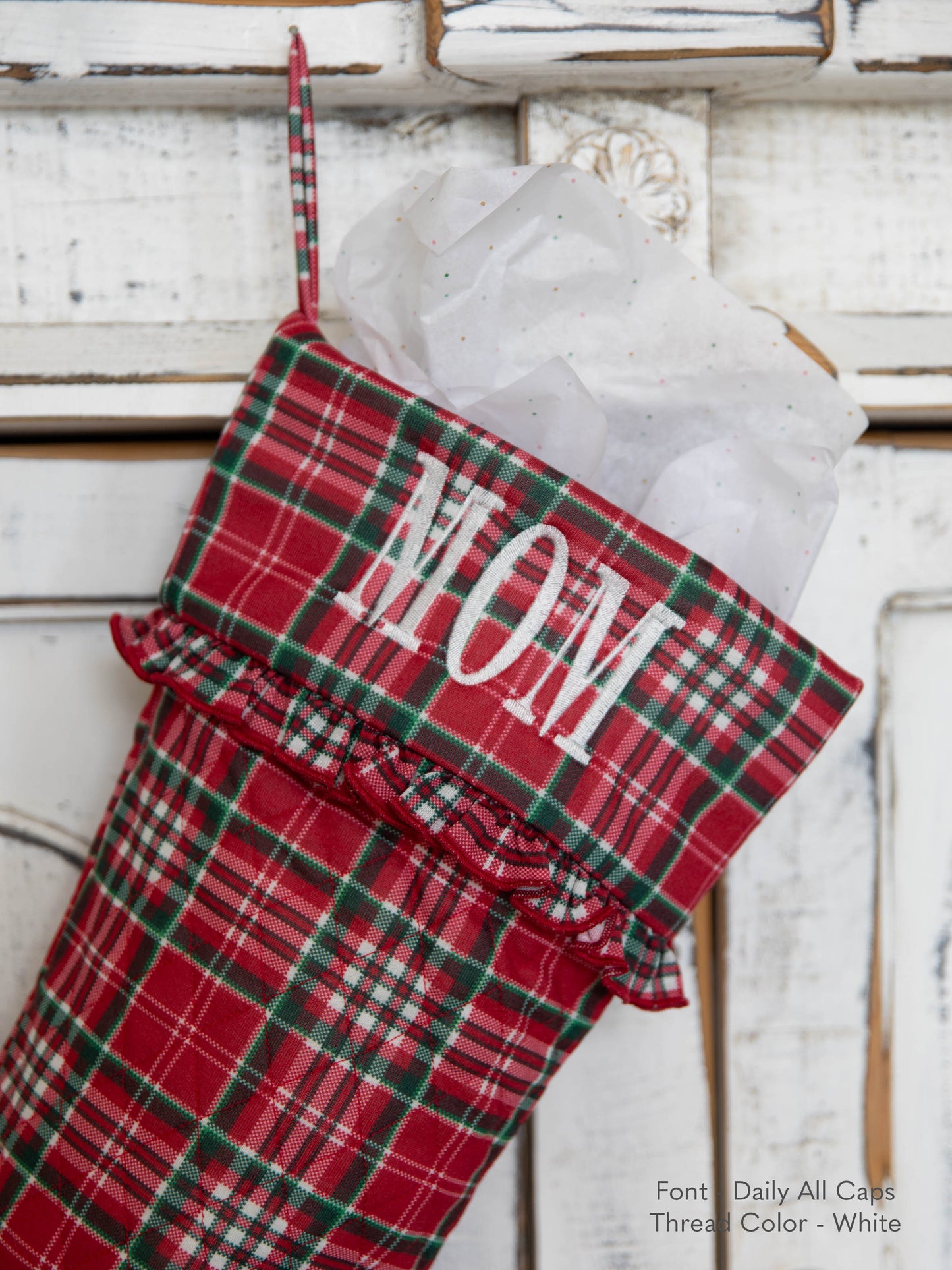 Ruffled Stocking - Merry Plaid