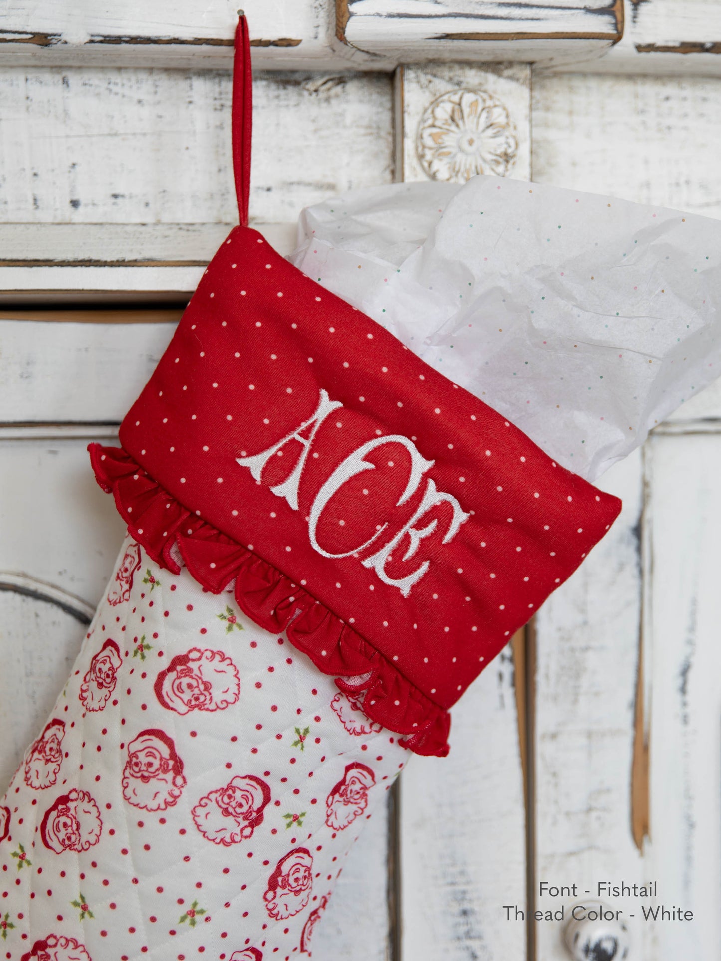 Ruffled Stocking - St. Nick