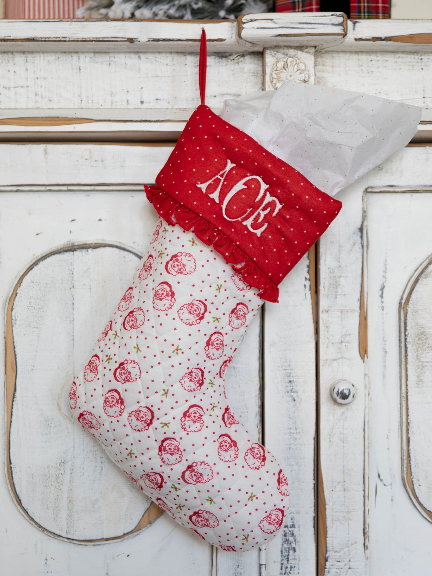 Ruffled Stocking - St. Nick