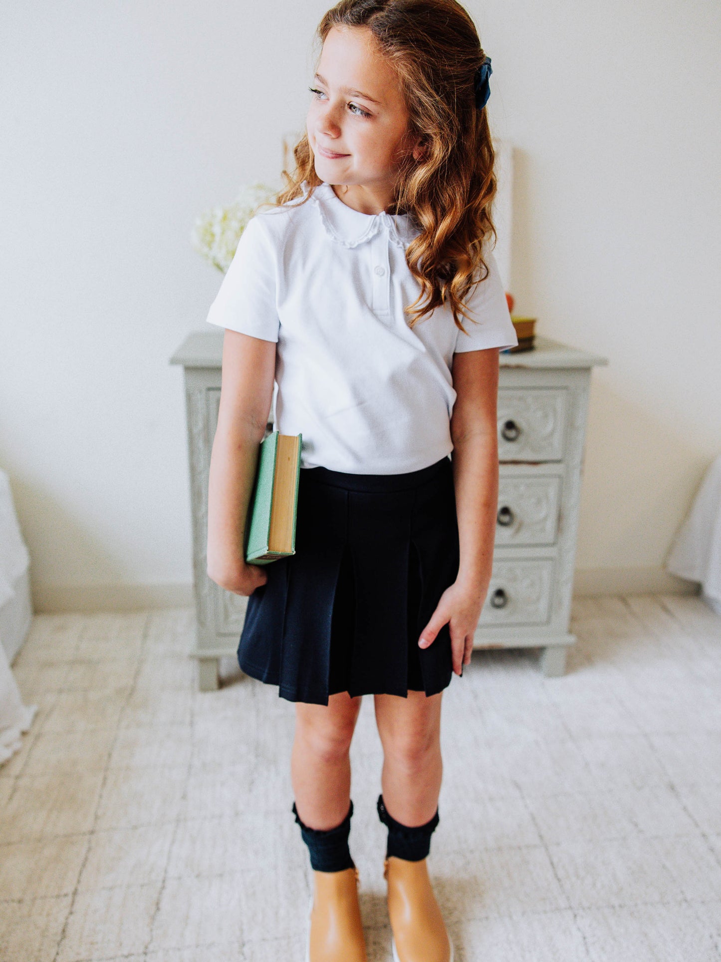 Ruffled Polo Shirt - Horizon