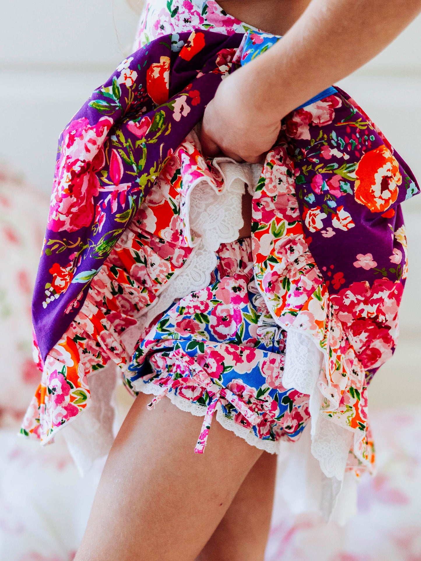 3 Pack Bloomers - Poppies and Check