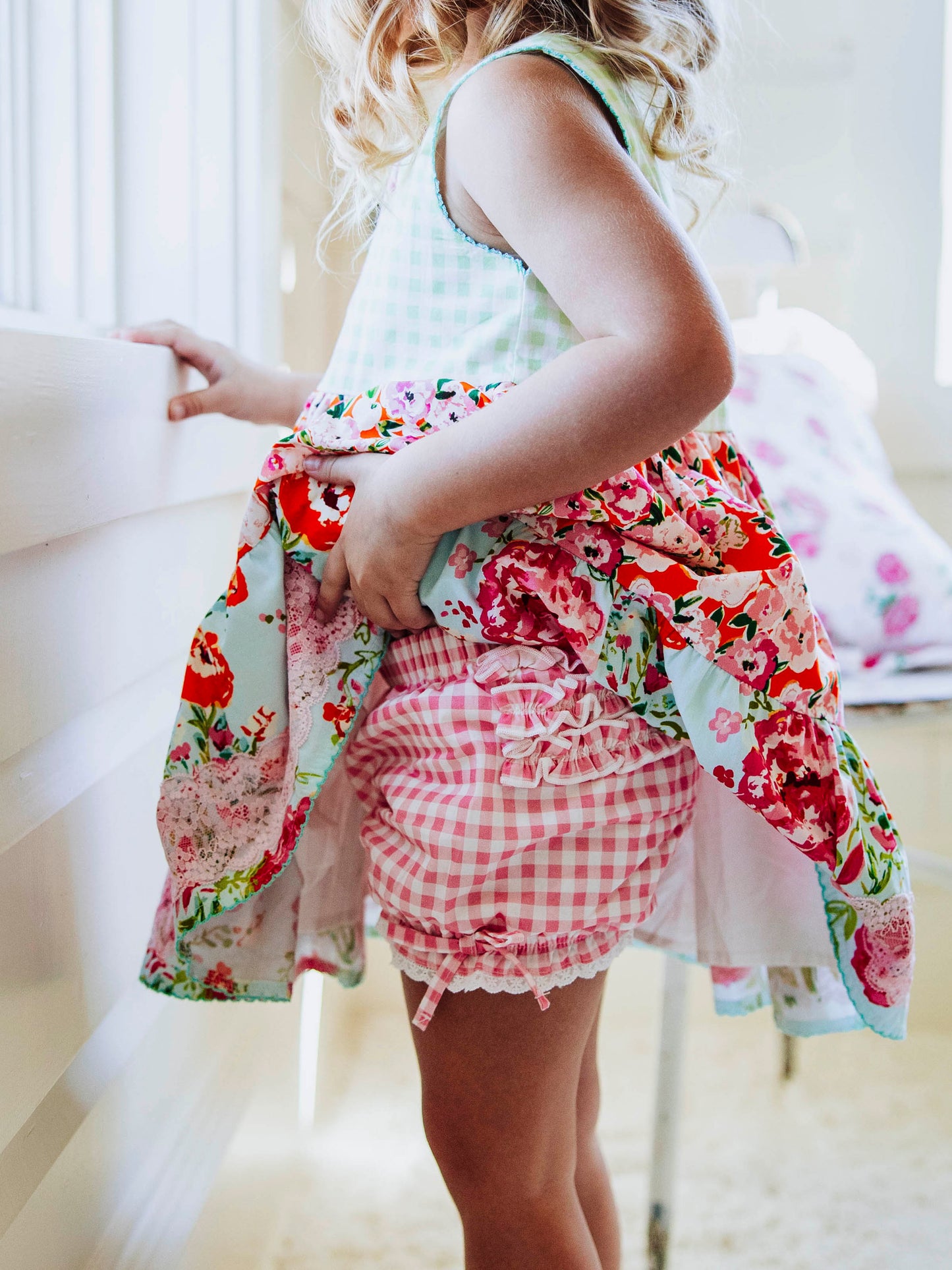 3 Pack Bloomers - Poppies and Check