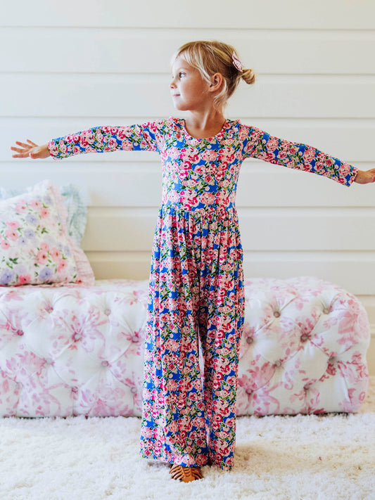 Leggy Romper - Joyful Poppies