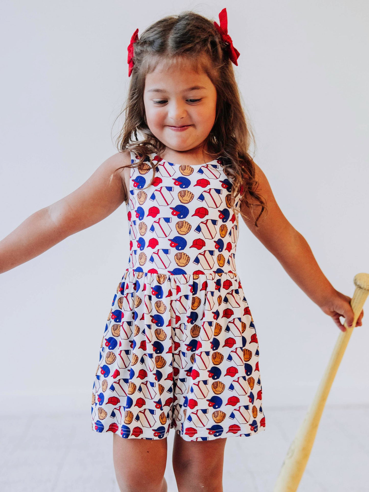 Short Leggy Romper - Take Me Out to the Ballgame