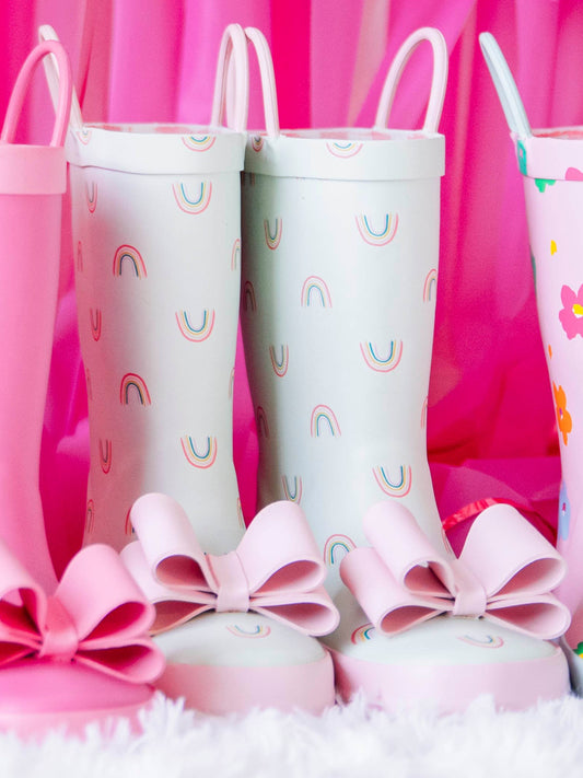 Cheery Rain Boots - Over the Rainbow