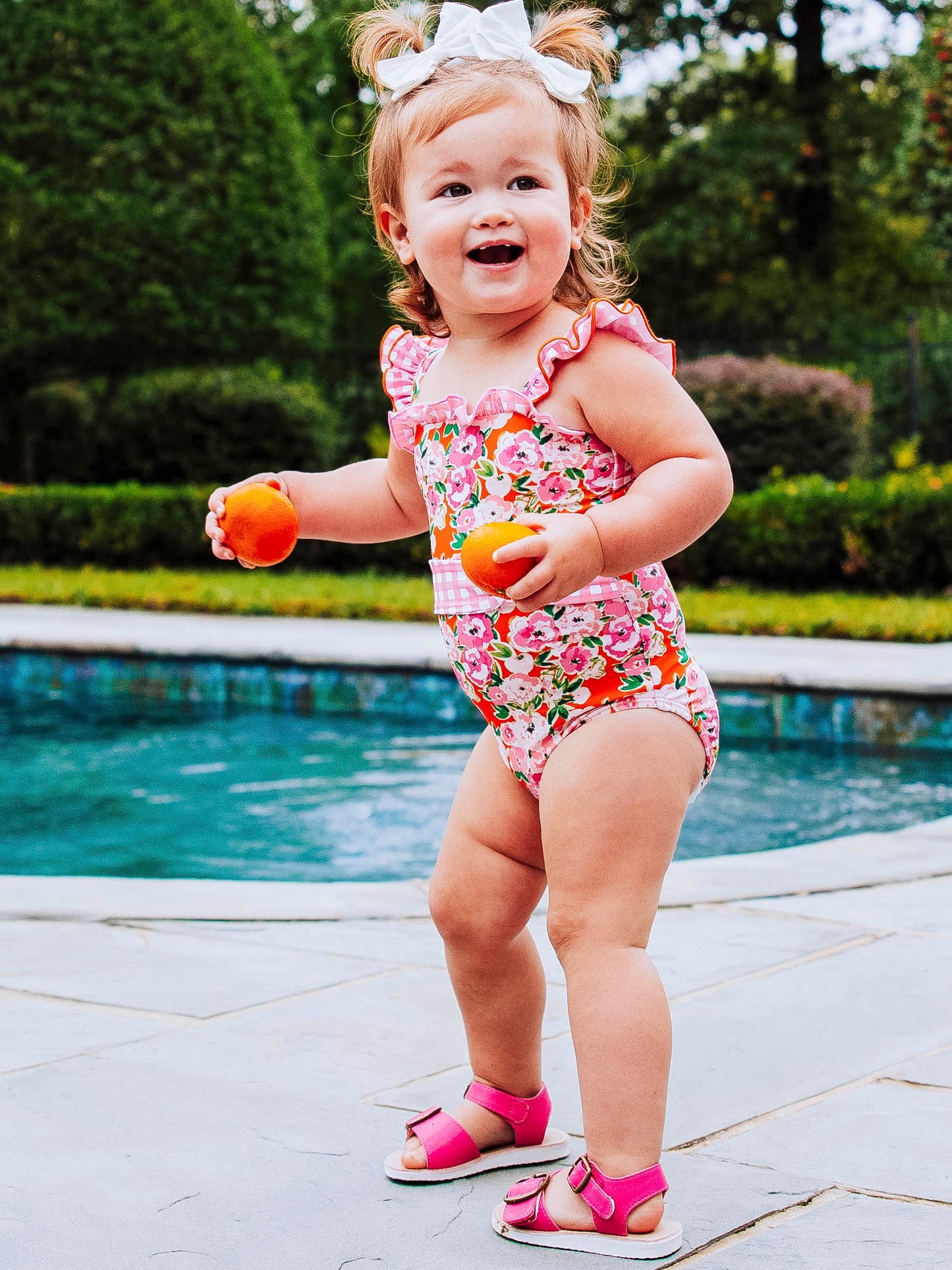 Maisie One Piece - Glowing Pink Flowers