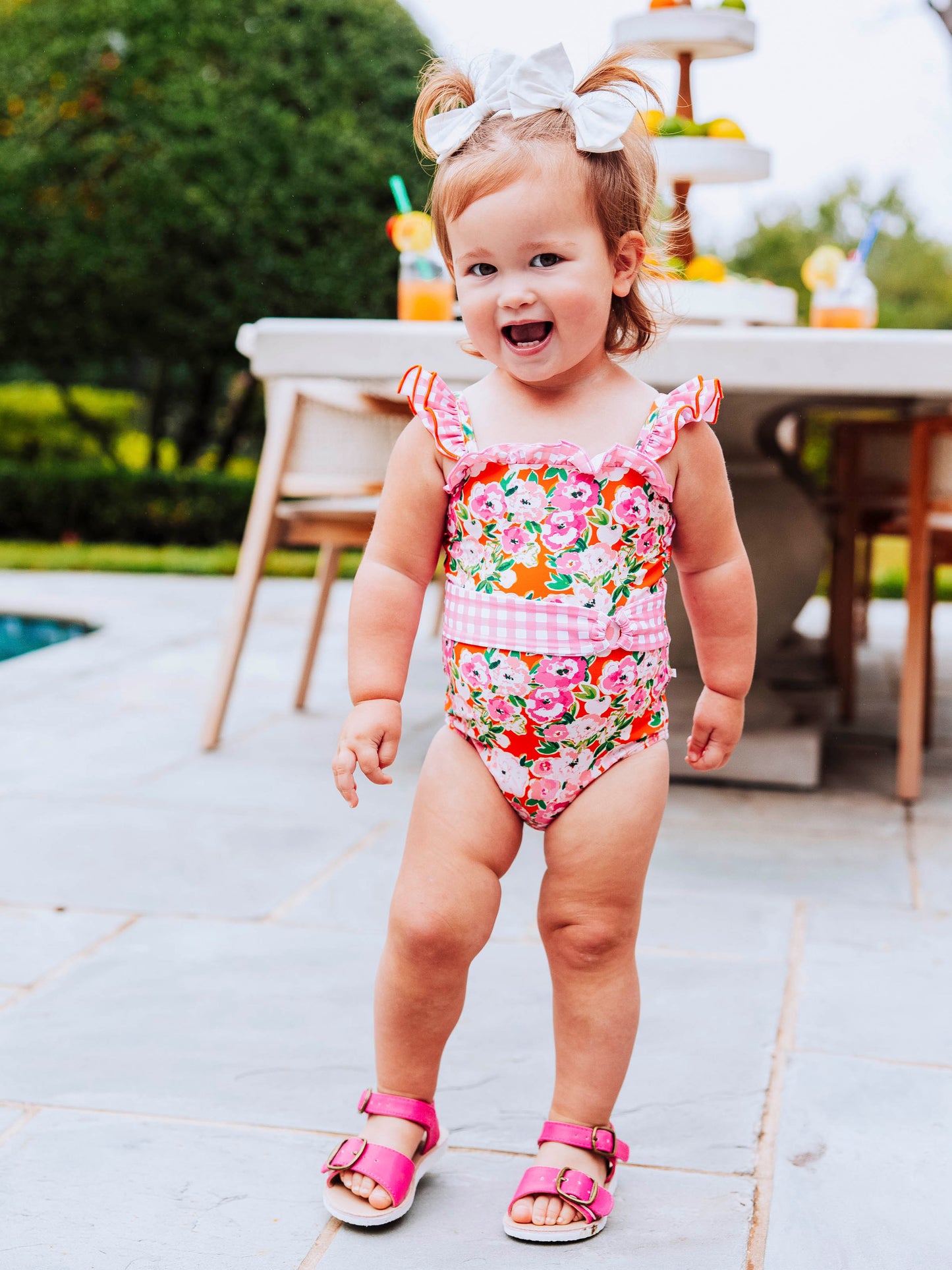 Maisie One Piece - Glowing Pink Flowers