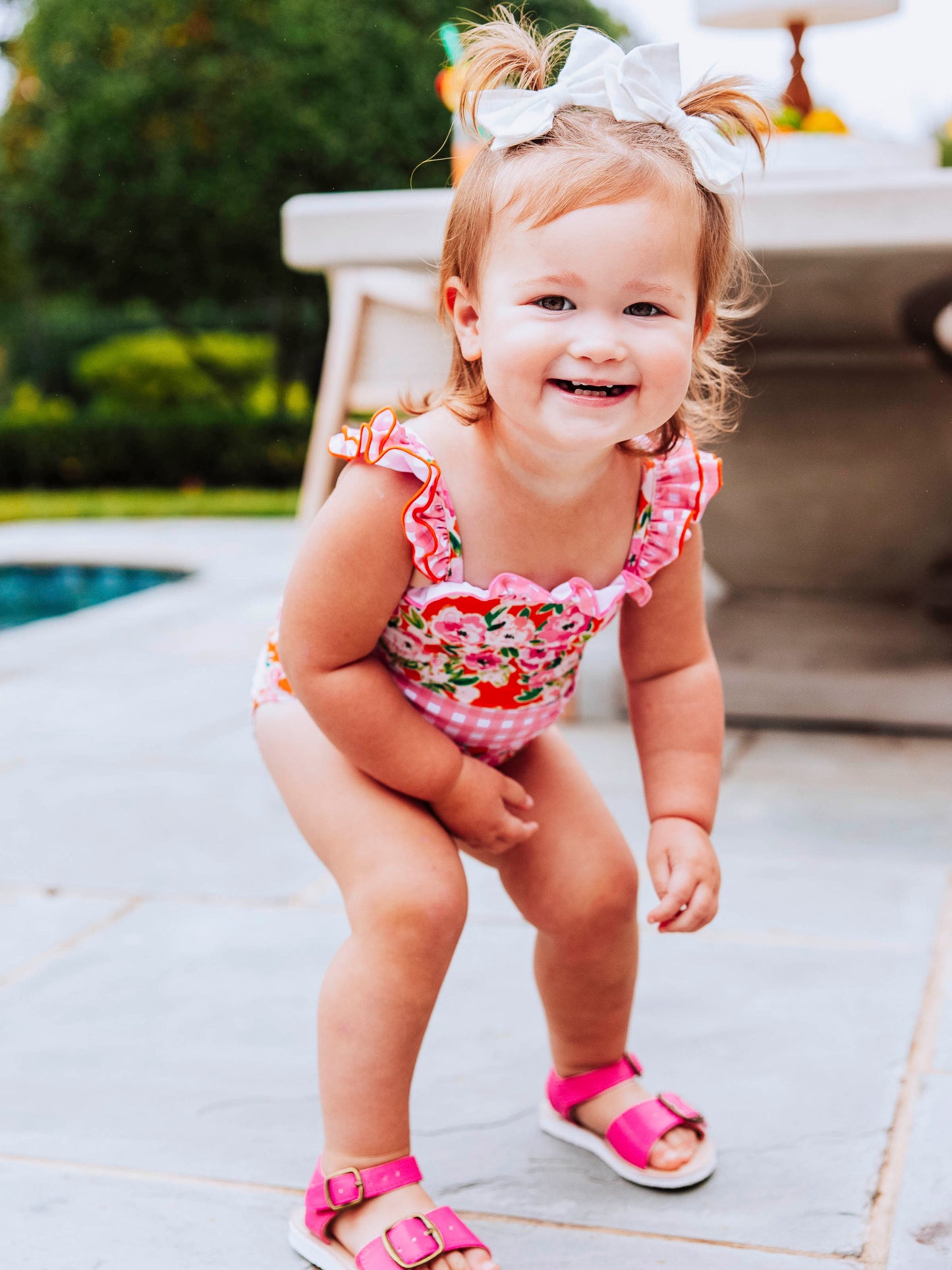 Maisie One Piece - Glowing Pink Flowers