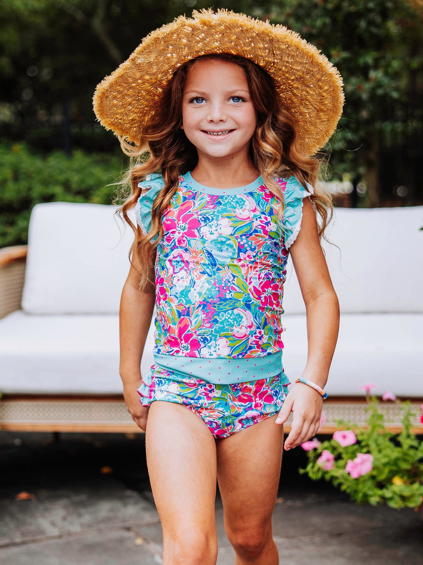 Miki Rash Guard - Hawaiian Blooms