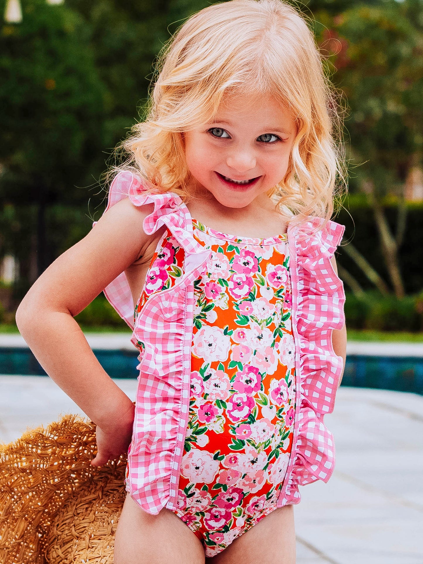 Moxie One Piece - Glowing Pink Flowers