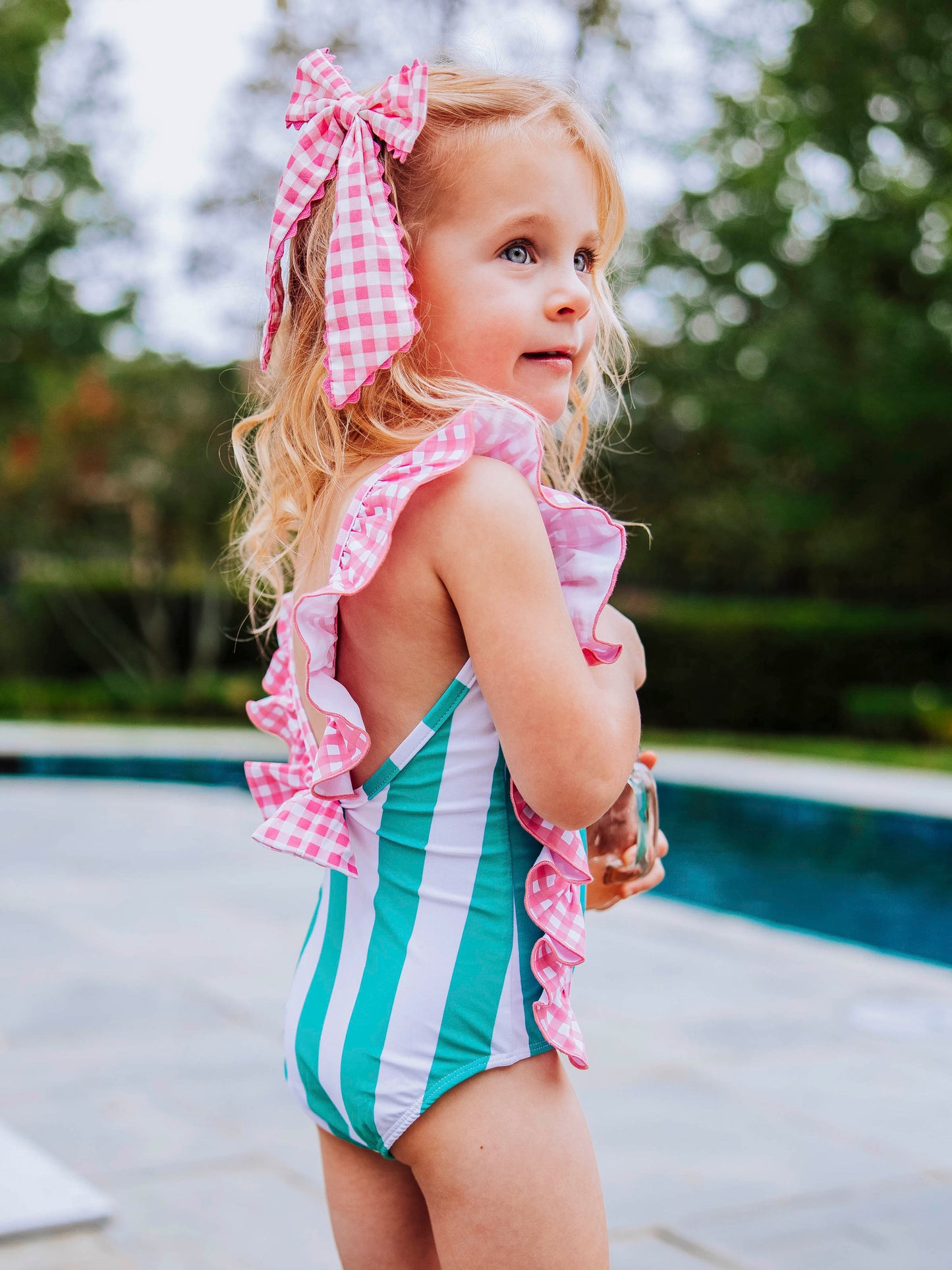 Moxie One Piece - Sea Green Stripe