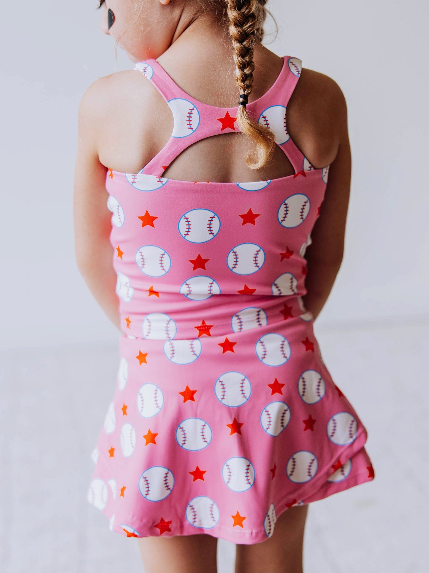 Active Skort Set - Allstar Baseball Pink
