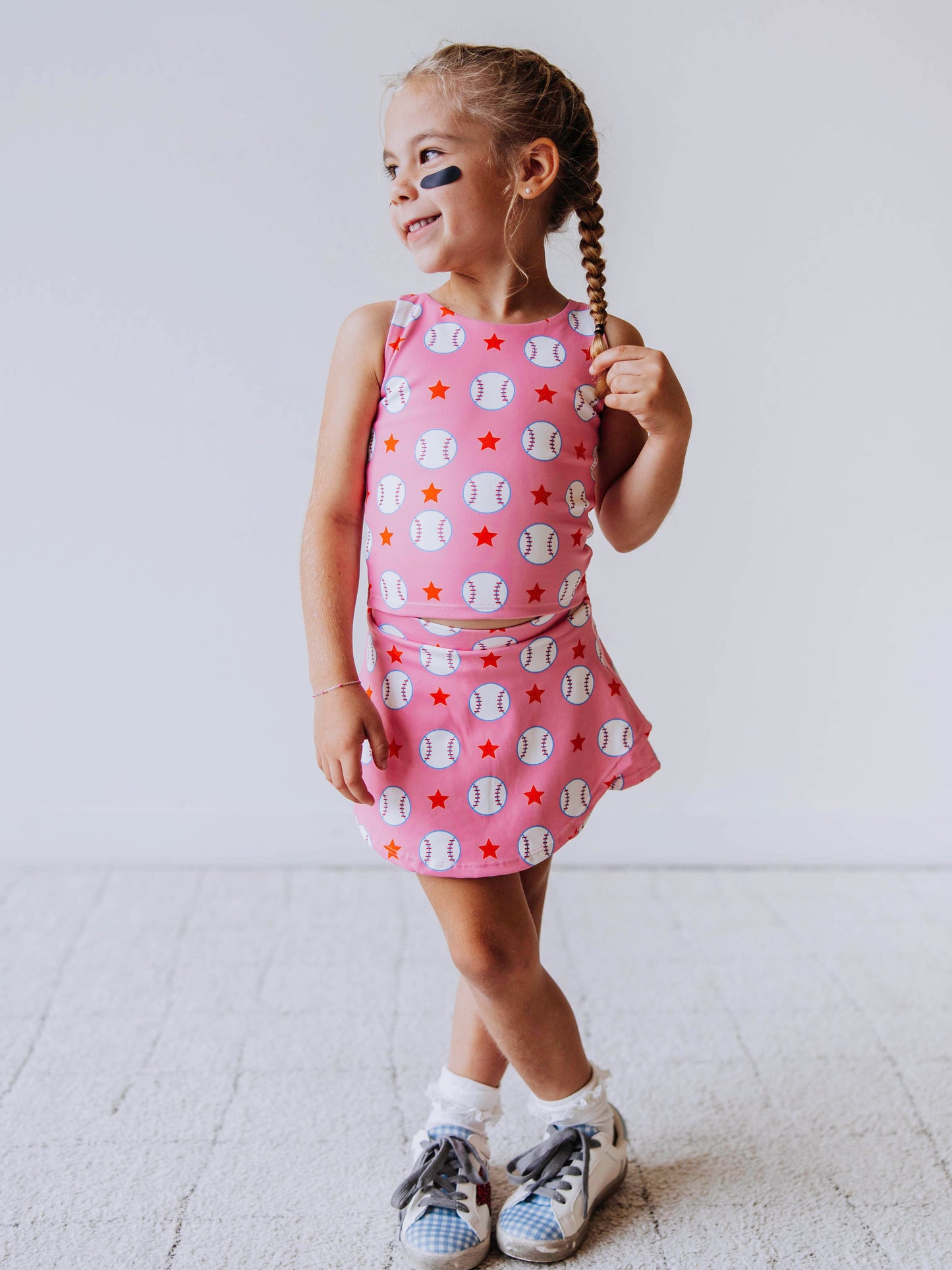 Active Skort Set - Allstar Baseball Pink