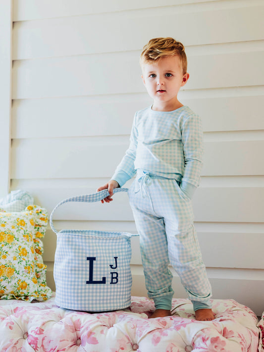 Jogger Play Set - Bunny Blue Check