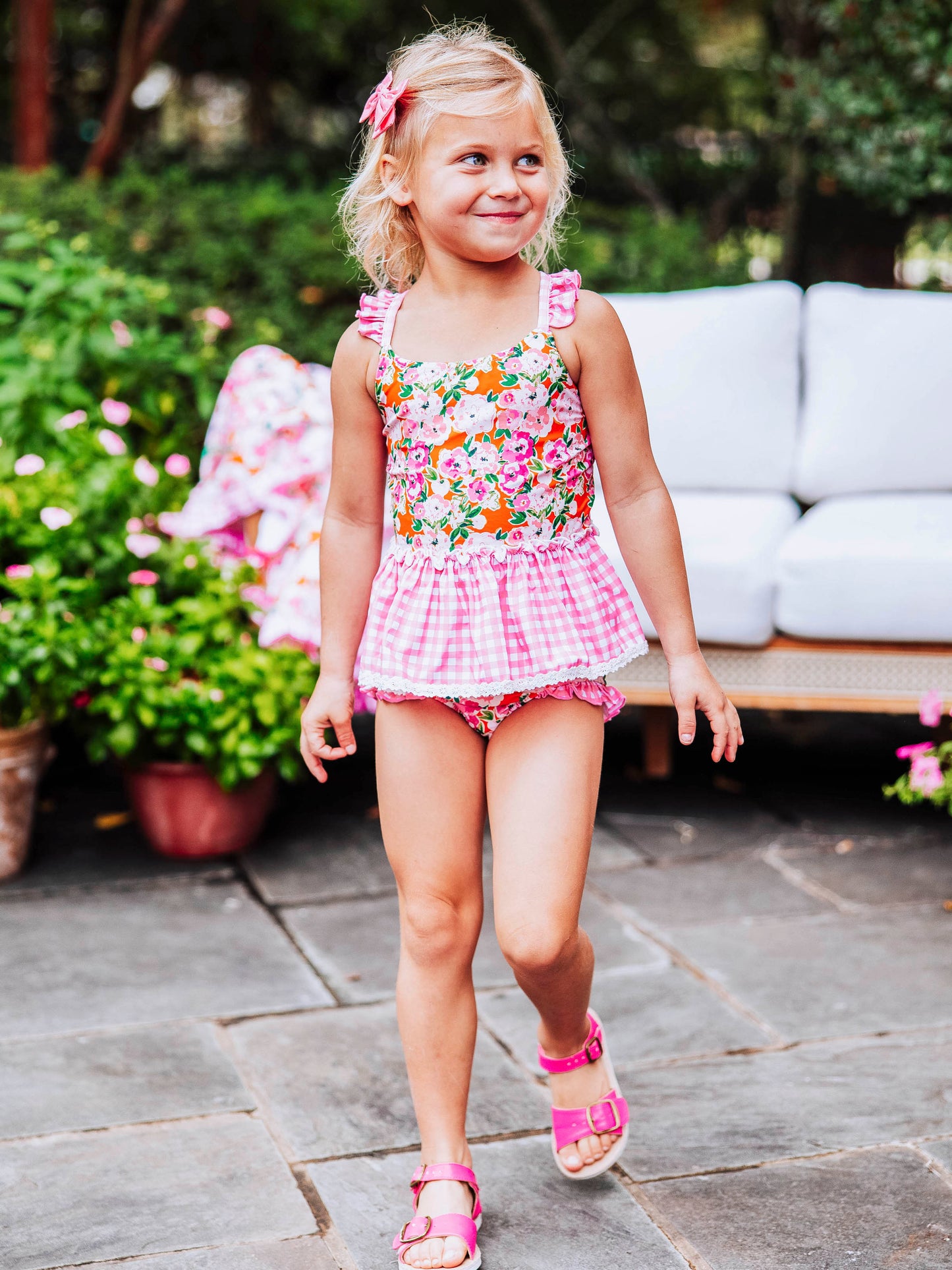 Maddi Tankini - Glowing Pink Flowers