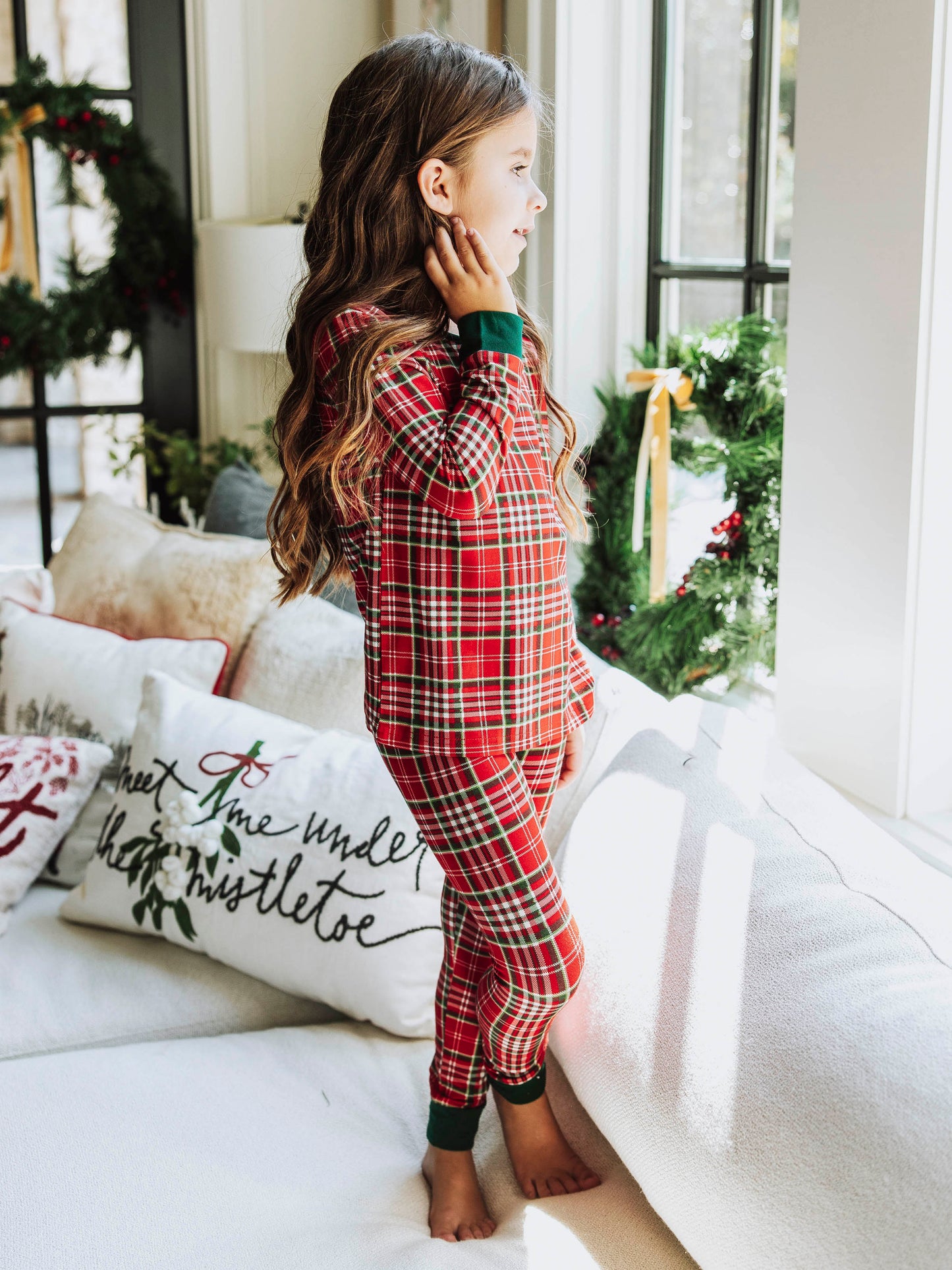 Cloud Fitted Pajamas - Merry Plaid