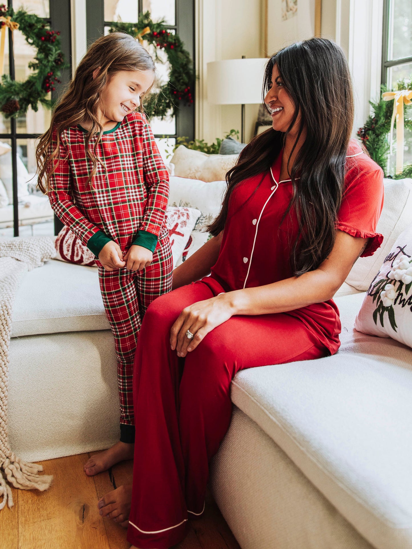 Cloud Fitted Pajamas - Merry Plaid