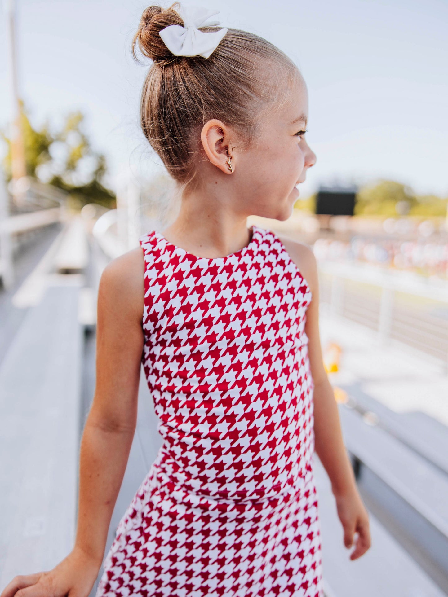 Active Skort Set - Crimson Houndstooth