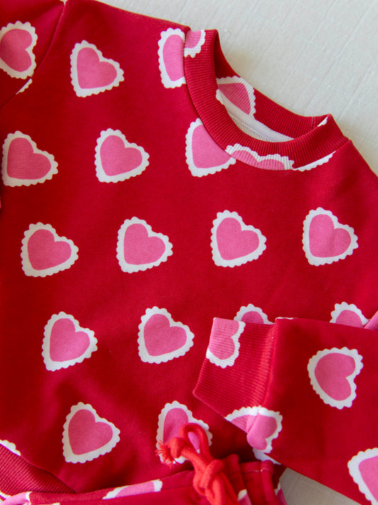 Sweatshirt Set - Lovely Hearts