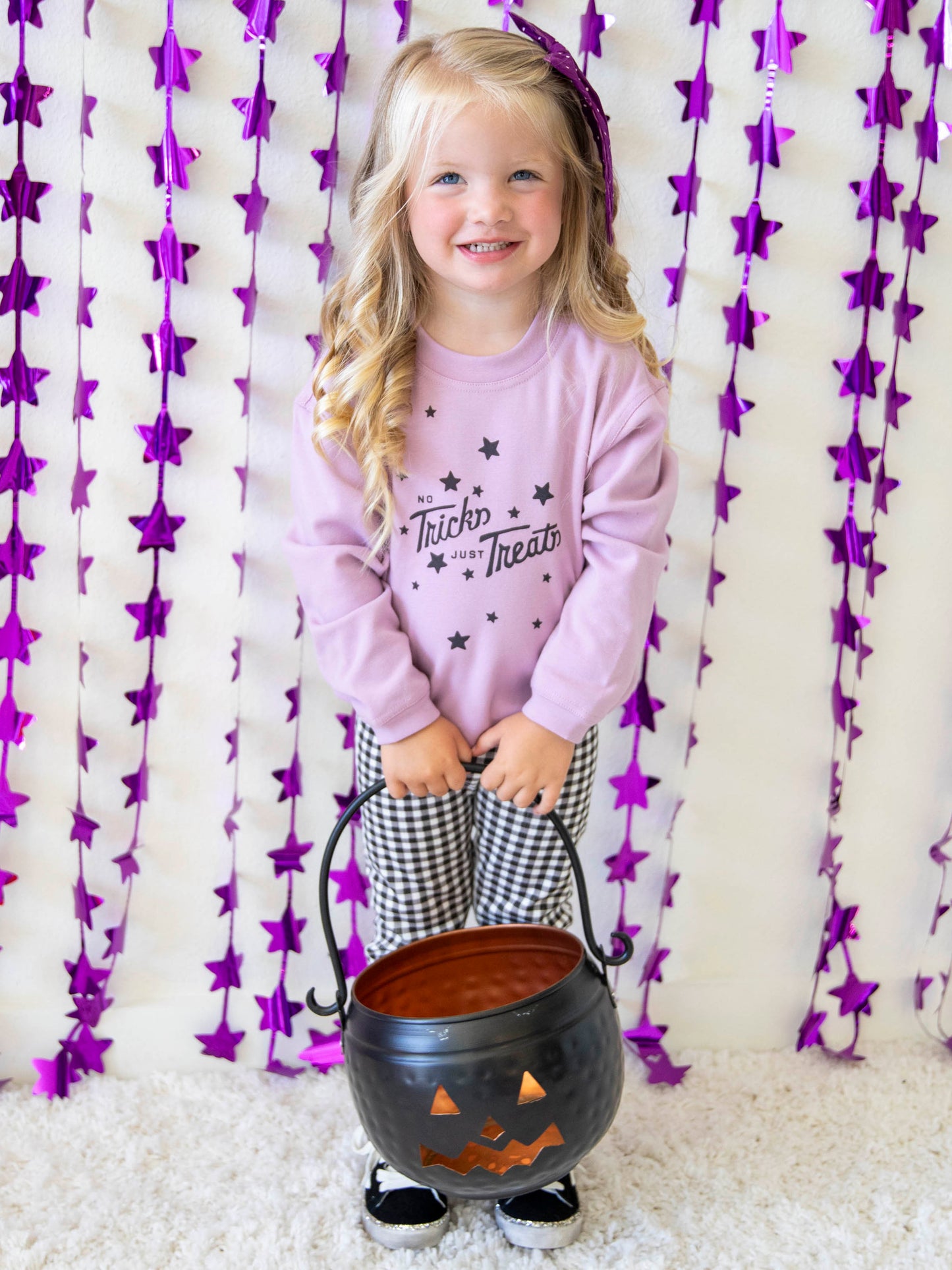Warm Knit Sweatshirt - No Tricks Plum