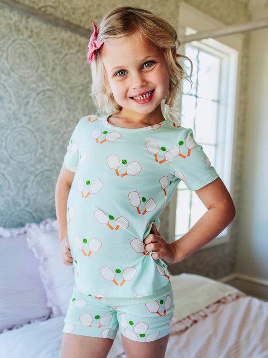 Cloud Fitted Short Set Pajamas - Pickleball