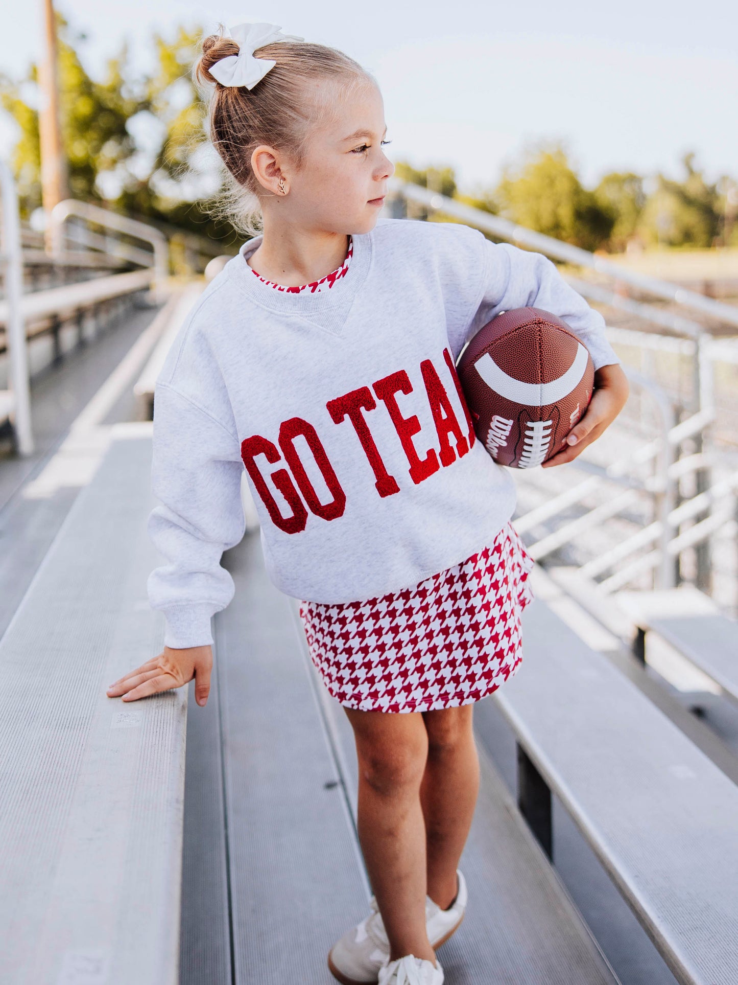 Warm Knit Sweatshirt - Go Team Crimson