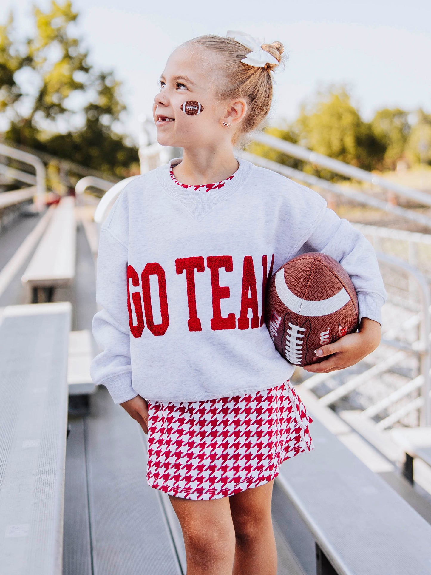 Warm Knit Sweatshirt - Go Team Crimson