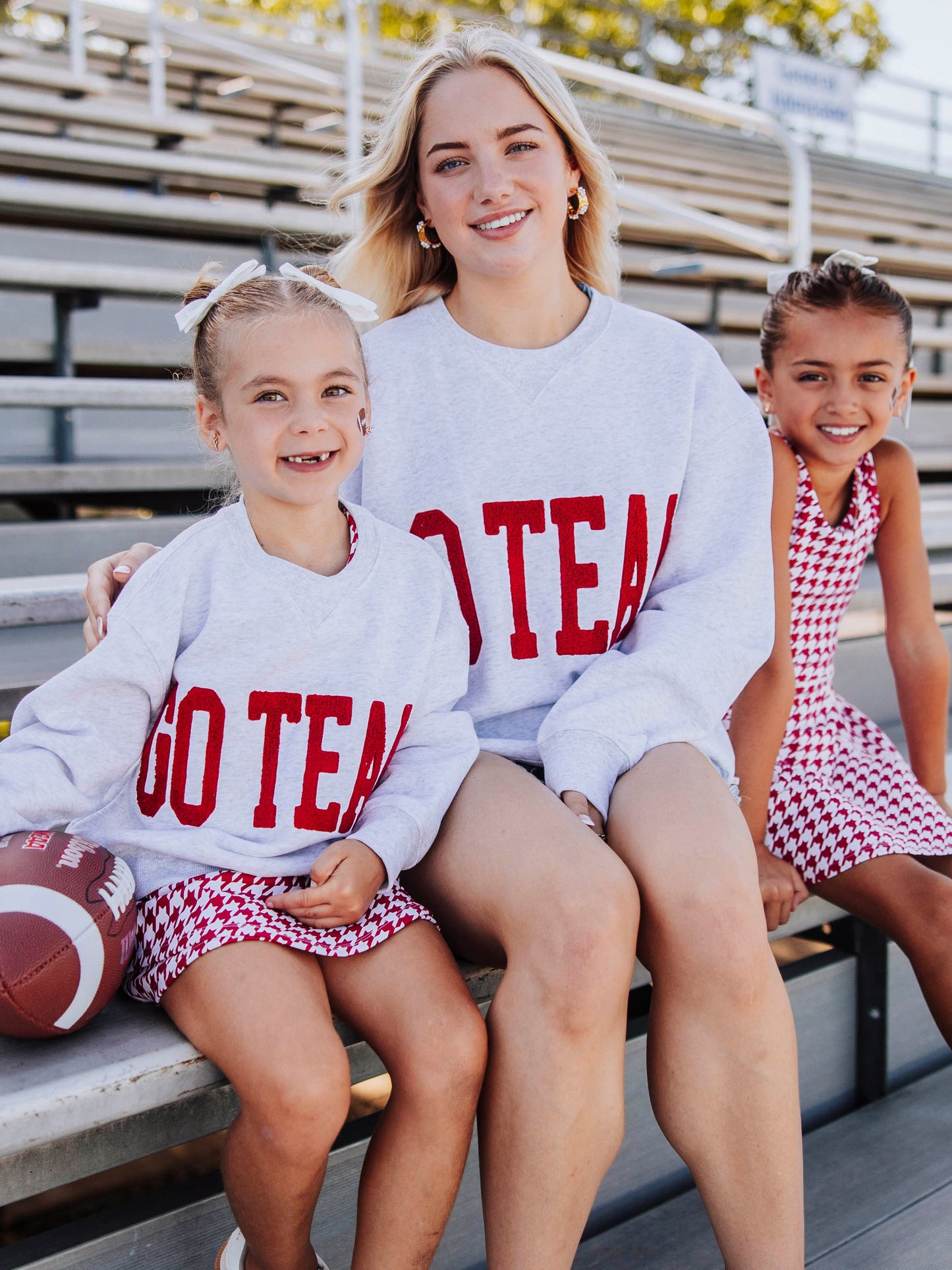 Warm Knit Sweatshirt - Go Team Crimson