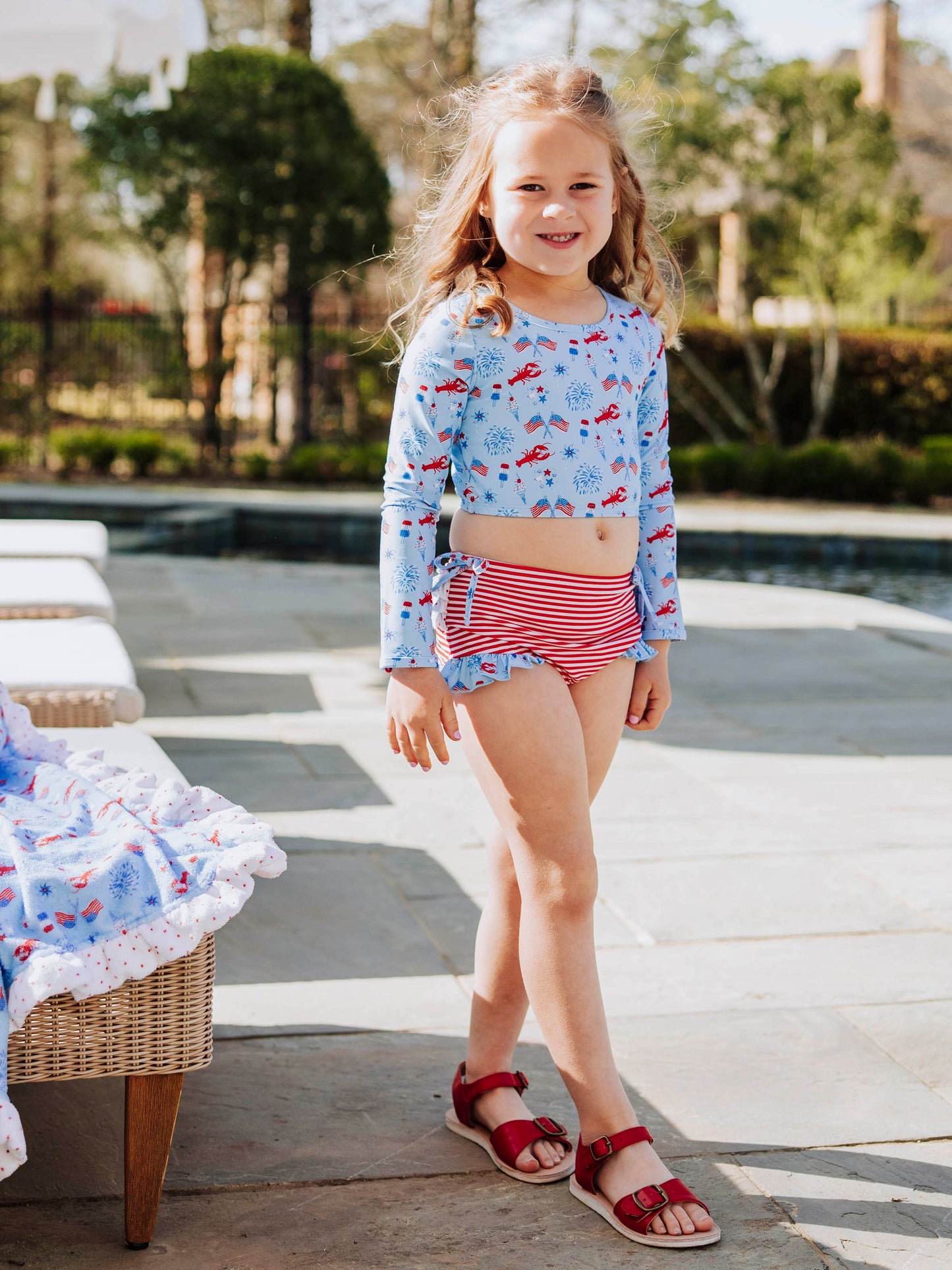 Micah Crop Rash Guard - Let Freedom Ring