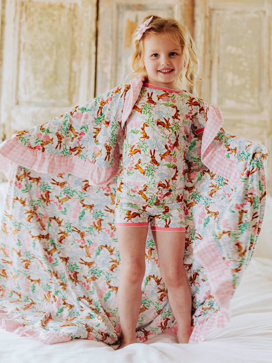 Dreamer Ruffled Blanket - Bunny Blooms