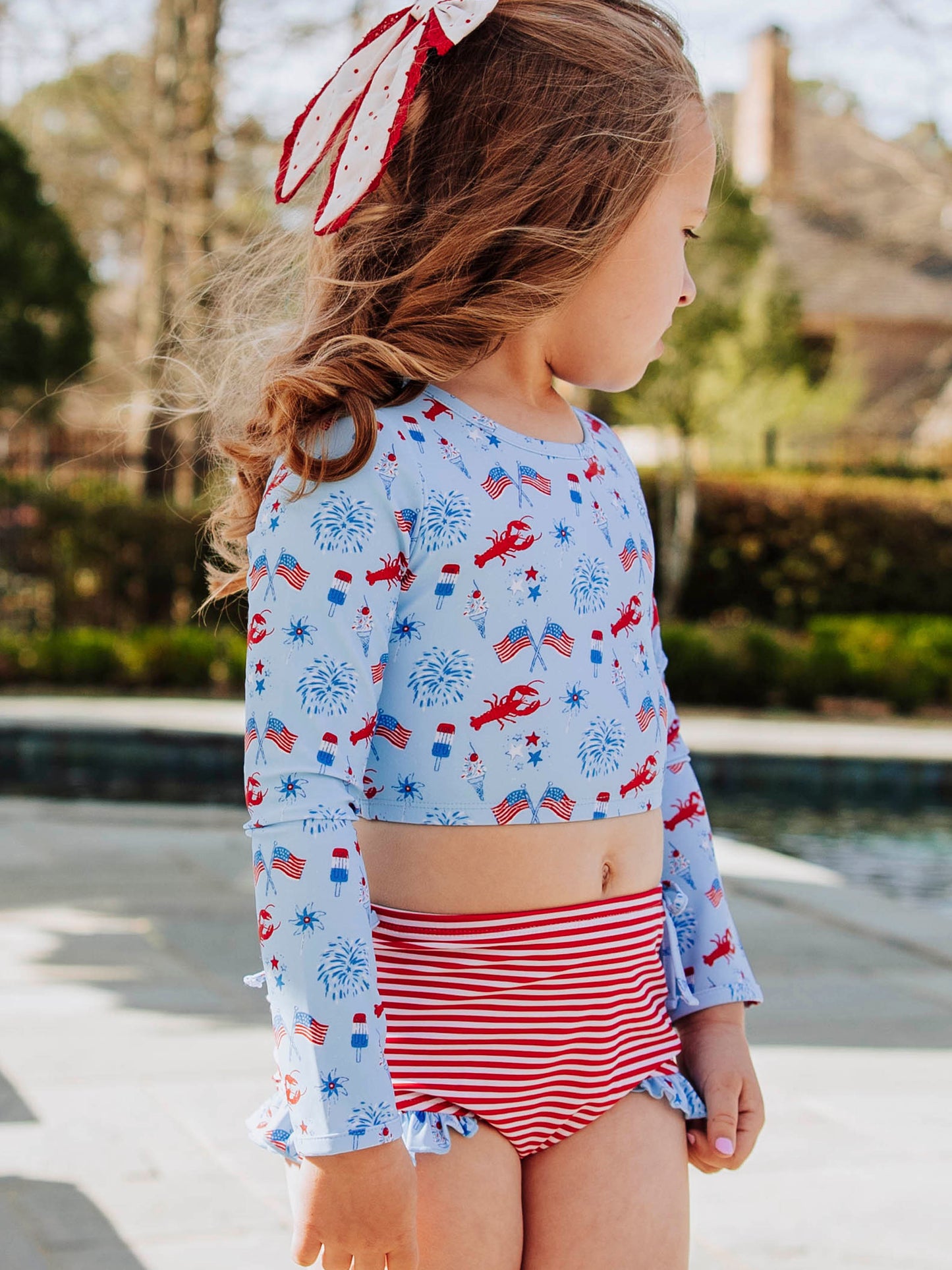 Micah Crop Rash Guard - Let Freedom Ring