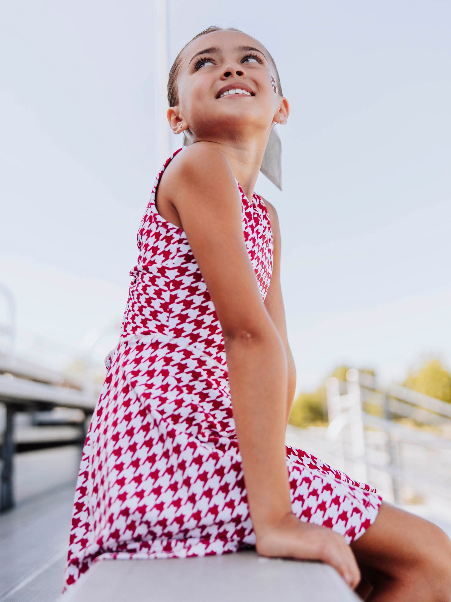 Tennis Dress - Crimson Houndstooth