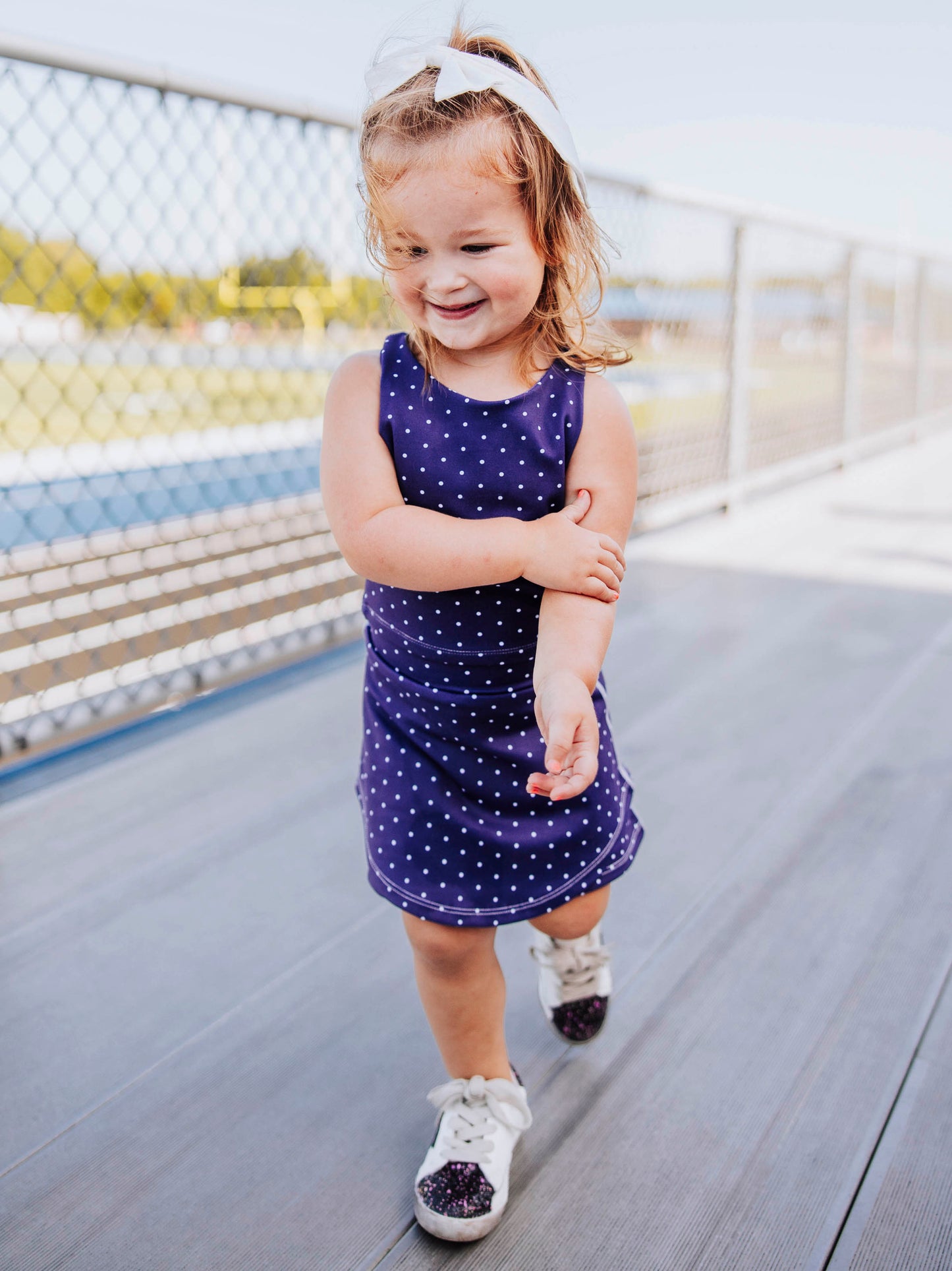 Active Skort Set - Indigo Dot