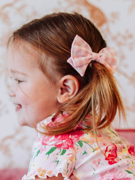 Bow Set Duo - Pink Gingham