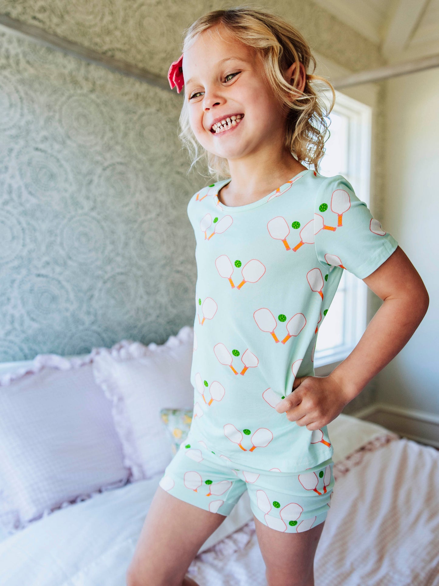 Cloud Fitted Short Set Pajamas - Pickleball
