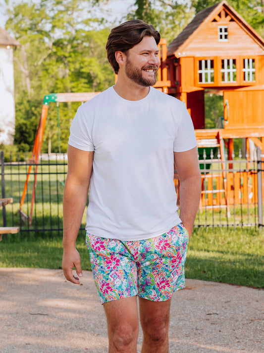 Men's Swim Trunks - Hawaiian Blooms