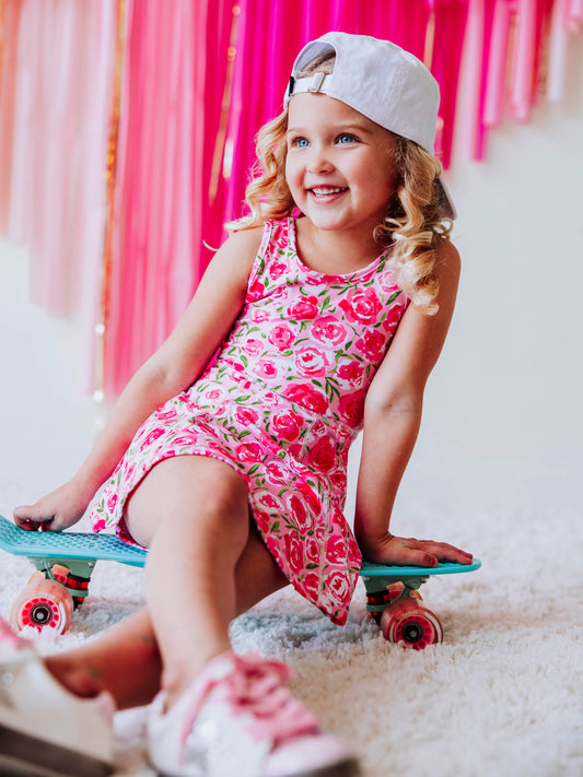 Tennis Dress - Covered in Roses (Size Down)