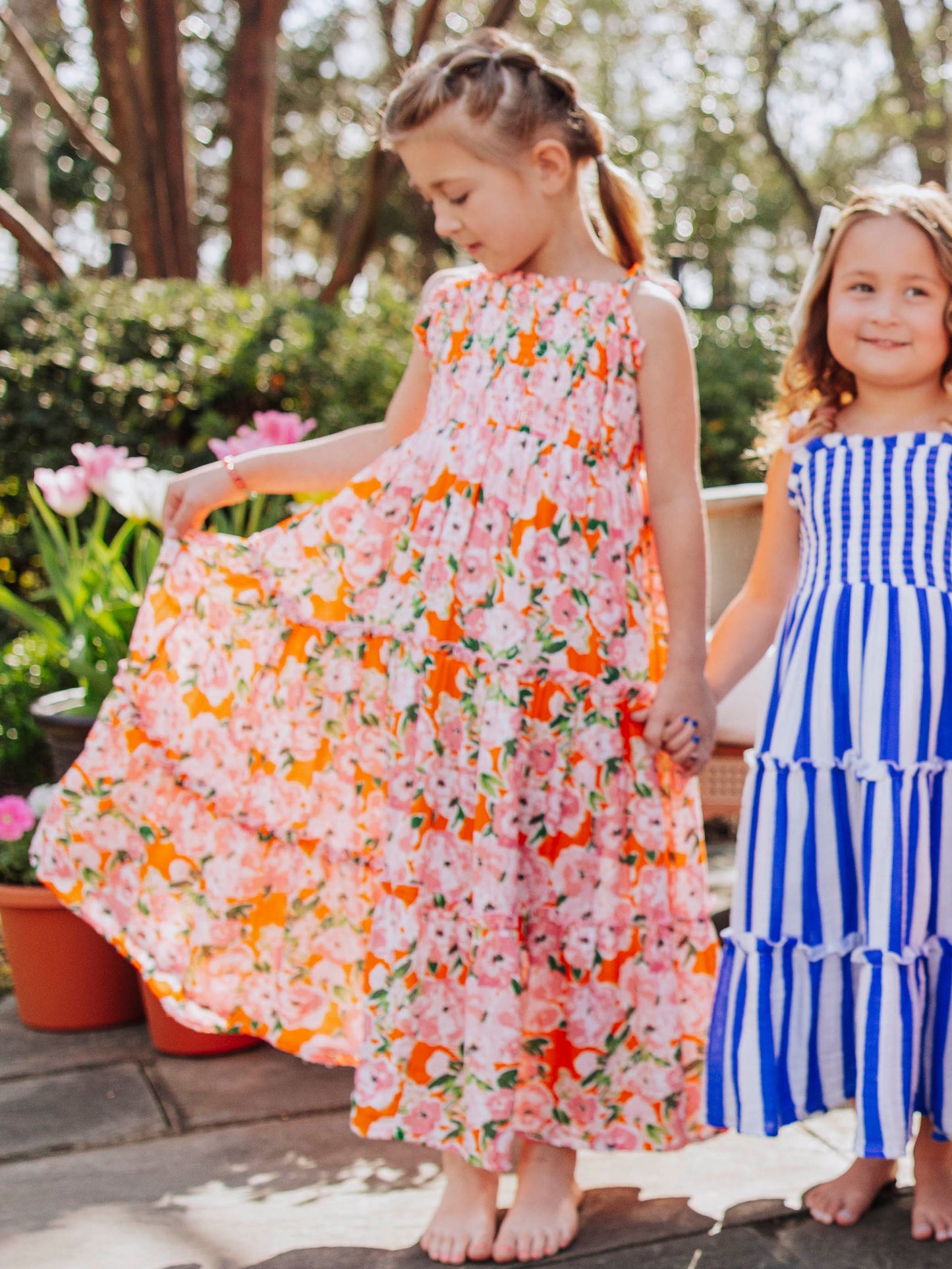 Beach Dress - Glowing Pink Flowers